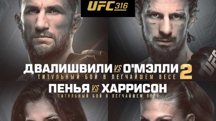 Результаты UFC 316: Мераб Двалишвили - Шон О'Мэлли 2