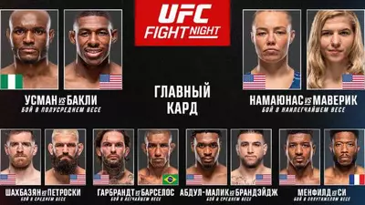 UFC on ESPN 69 Усман Бакли прямая трансляция онлайн