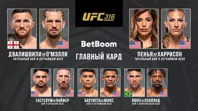 UFC 316 прямой эфир смотреть онлайн