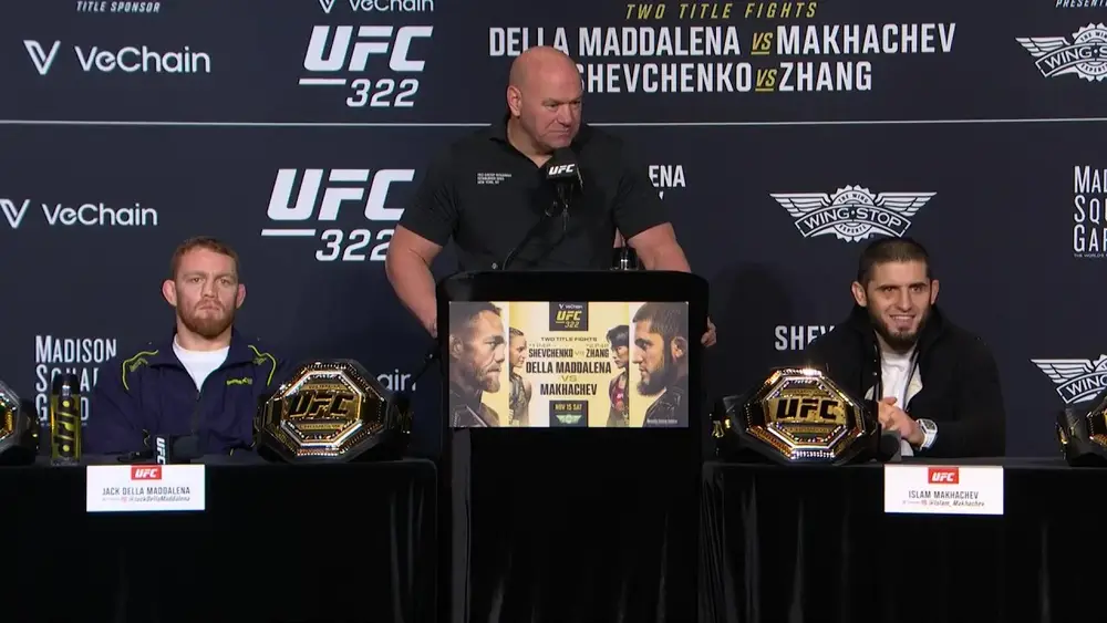 Видео: пресс-конференция UFC 322 перед турниром