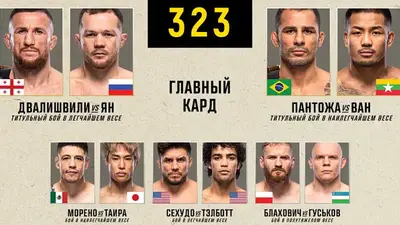 UFC 323 прямой эфир смотреть онлайн