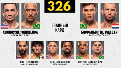UFC 326 прямой эфир смотреть онлайн