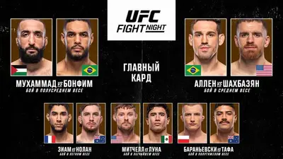 Результаты UFC Fight Night 278: Габриэль Бонфим - Белал Мухаммад