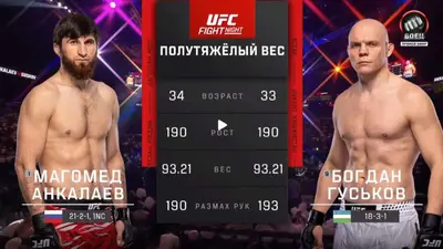 Видео боя: Магомед Анкалаев - Богдан Гуськов (25.07.2026)
