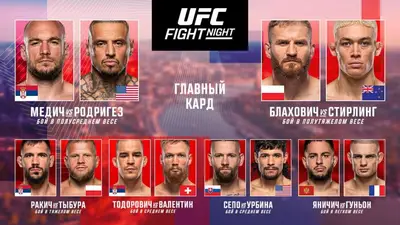 Результаты UFC Fight Night 283: Медич - Родригес
