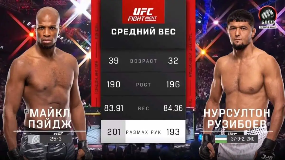 Видео боя: Майкл Пейдж - Нурсултон Рузибоев (06.09.2026)