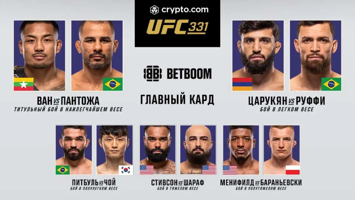 Результаты UFC 331: Джошуа Ван - Александр Пантожа