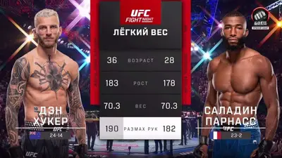 Видео боя: Дэн Хукер - Саладин Парнас (06.09.2026)