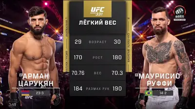 Видео боя: Арман Царукян - Маурисио Раффи (20.09.2026)