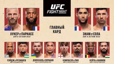 Результаты UFC Fight Night 287: Парнасс - Хукер