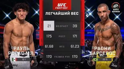 Видео боя: Рауль Росас - Раони Барселос (27.09.2026)