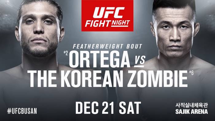 Браян Ортега и Корейский Зомби возглавят UFC Fight Night 165