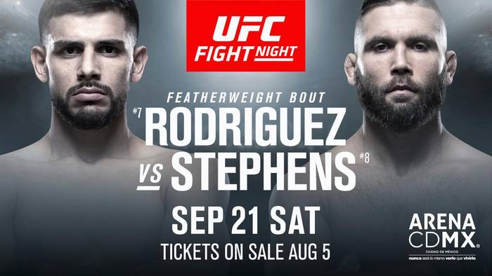 Где смотреть UFC Fight Night 159: Яир Родригес - Джереми Стивенс