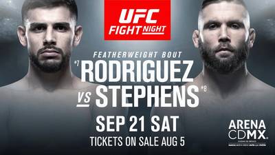 Где смотреть UFC Fight Night 159: Яир Родригес - Джереми Стивенс