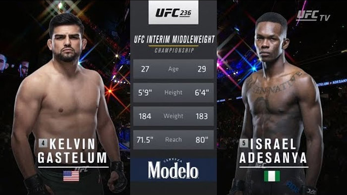 Видео боя: Исраэль Адесанья - Келвин Гастелум (UFC 236)