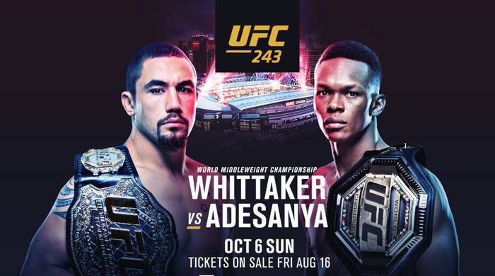 Результаты UFC 243: Роберт Уиттакер - Исраэль Адесанья