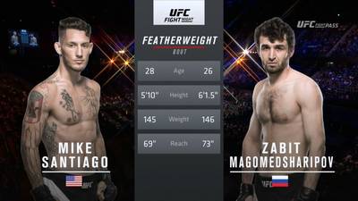 Первый бой Забита Магомедшарипова в UFC (Забит Магомедшарипов - Майк Сантьяго)