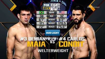 Видео боя: Дэмиан Майа - Карлос Кондит (UFC on Fox 21)