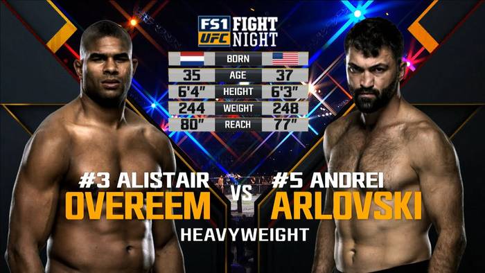 Видео боя: Алистер Оверим - Андрей Орловский (UFC Fight Night 87)