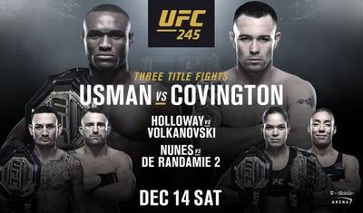 Где смотреть UFC 245: Камару Усман - Колби Ковингтон