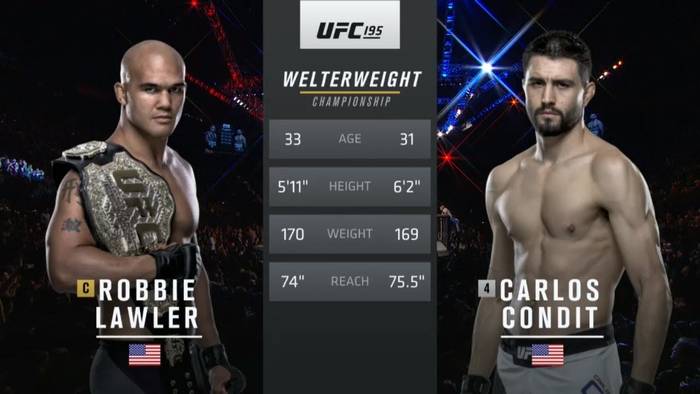 Видео боя: Робби Лоулер - Карлос Кондит (UFC 195)