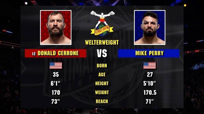Видео боя: Дональд Серроне - Майк Перри (UFC Fight Night 139) Видео боя: Дональд Серроне - Майк Перри (UFC Fight Night 139)