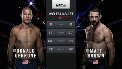Видео боя: Дональд Серроне - Мэтт Браун (UFC 206)