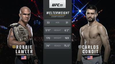 Видео боя: Робби Лоулер - Карлос Кондит (UFC 195)