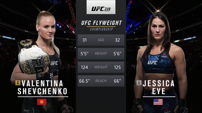 Видео боя: Валентина Шевченко - Джессика Ай (UFC 238)