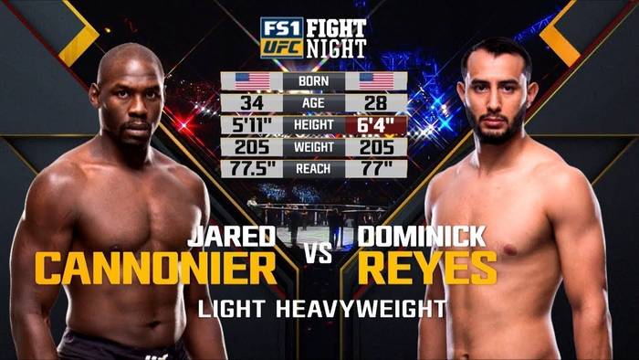 Видео боя: Доминик Рейес - Джаред Каннонье (UFC Fight Night 129)