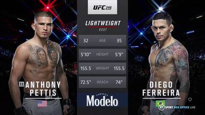 Видео боя: Энтони Петтис - Диего Феррейра (19.01.2019)