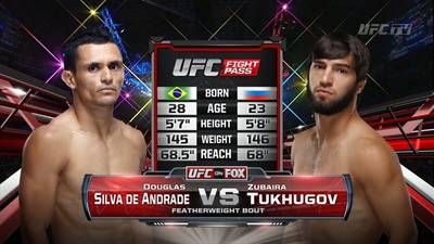 Видео боя: Зубайра Тухугов - Дуглас Сильва де Андраде (UFC Fight Night 36)