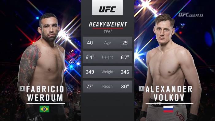 Видео боя: Александр Волков - Фабрисио Вердум (UFC Fight Night 127)
