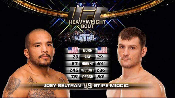 Первый бой Стипе Миочича в UFC (Стипе Миочич - Джо Белтран)