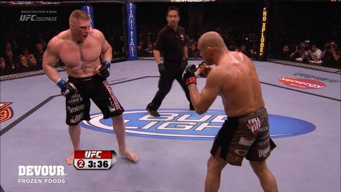 Видео боя: Брок Леснар - Рэнди Кутюр (UFC 91)