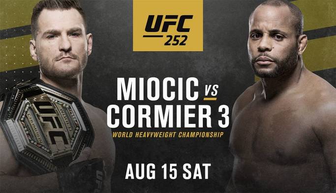 Официальный постер UFC 252: Даниэль Кормье - Стипе Миочич