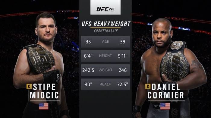 Видео боя: Даниель Кормье - Стипе Миочич (UFC 226) Видео боя: Даниель Кормье - Стипе Миочич (UFC 226)