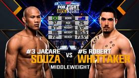 Видео боя: Роберт Уиттакер - Жакаре Соуза (UFC on Fox 24)