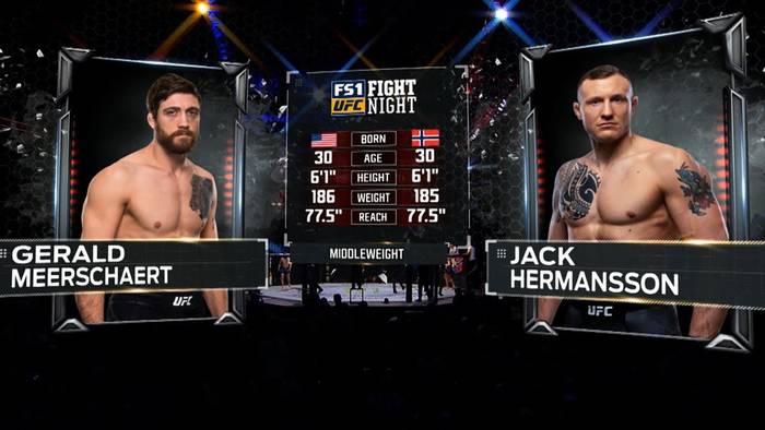 Видео боя: Джек Херманссон - Джеральд Мершерт (UFC on Fox 31)