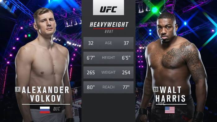 Видео боя: Александр Волков - Уолт Харрис (UFC 254)