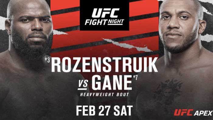 Где смотреть UFC Fight Night 186: Сирил Ган - Жаирзиньо Розенстрайк