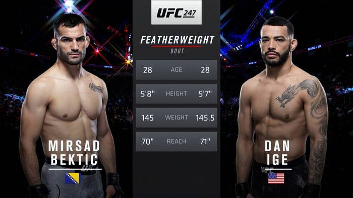 Видео боя: Дэн Иге - Мирсад Бектич (UFC 247)