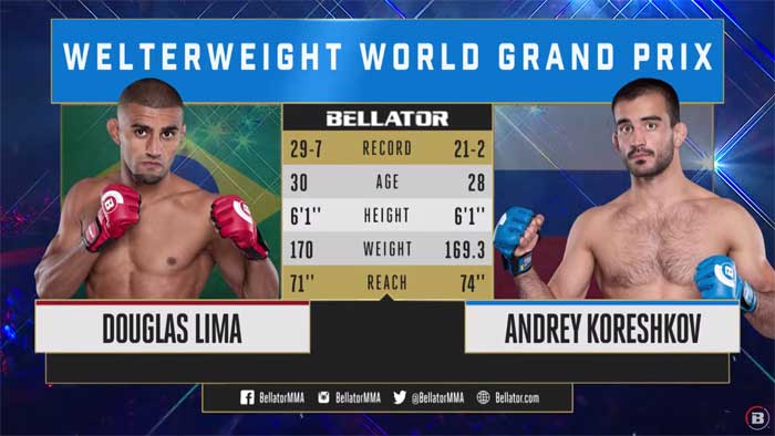 Видео боя: Дуглас Лима - Андрей Корешков (Bellator 206)