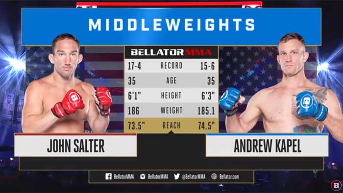 Видео боя: Эндрю Капел - Джон Солтер (Bellator 244)