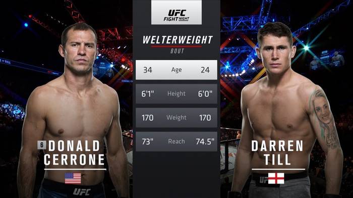 Видео боя: Даррен Тилл - Дональд Серроне (UFC Fight Night 118)