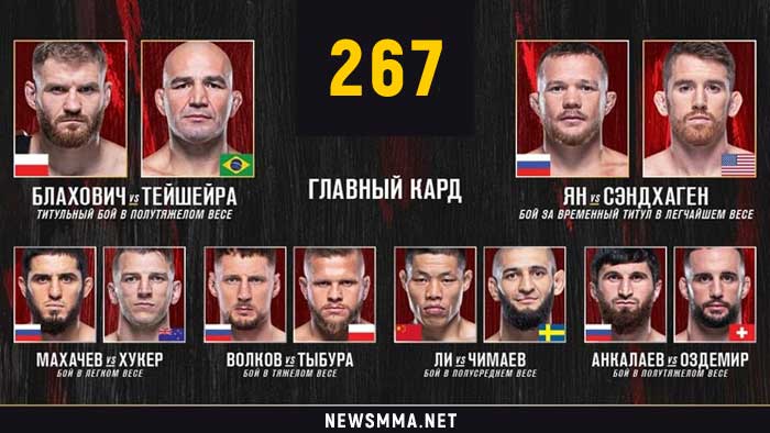 UFC 267 прямой эфир смотреть онлайн