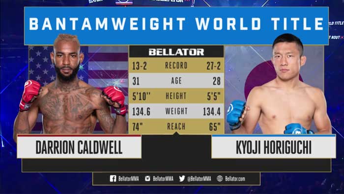 Видео боя: Киоджи Хоригучи - Дэррион Колдуэлл (Bellator 222)
