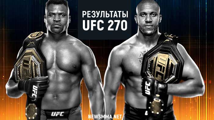 Результаты UFC 270: Фрэнсис Нганну - Сирил Ган Результаты UFC 270: Фрэнсис Нганну - Сирил Ган