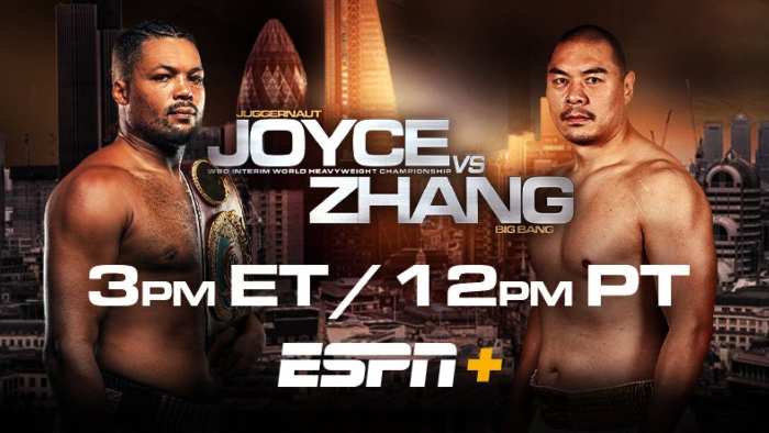 видео полного боя бокс Джо Джойс – Чжан Чжилей