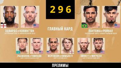 UFC 296 прямой эфир смотреть онлайн